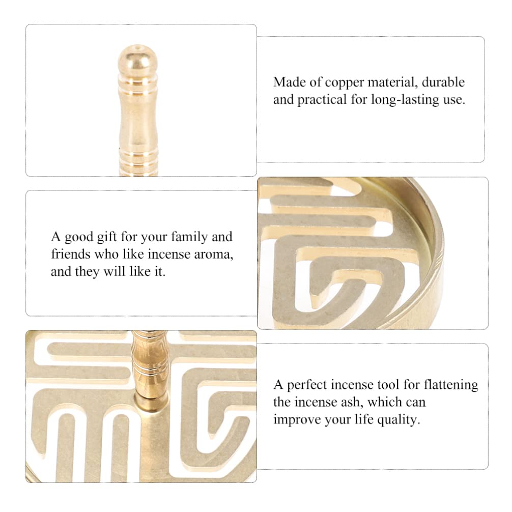 DOITOOL 2Pcs Brass Incense Press Mold & Ash Seal - DIY Incense Cone Making Kit for Home, Yoga, Meditation & Aromatherapy - Golden Incense Burner Accessories for Relaxation & Spiritual Practice
