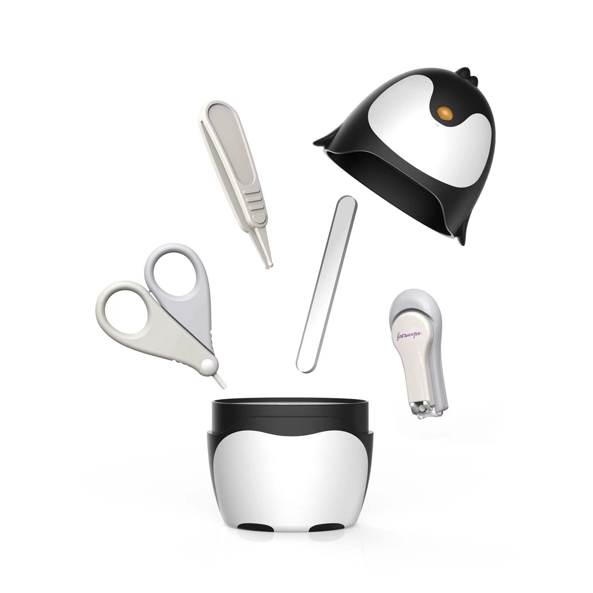Baby Nail Clippers Set with Cute Penguin Case - Safe Infant Manicure & Pedicure Kit for Newborns, Toddlers & Kids | Essential Baby Grooming Care Tool | Perfect Baby Shower Gift & New Parent Must-Have | Ideal for Home Use, Travel & Daily Baby Care Routine
