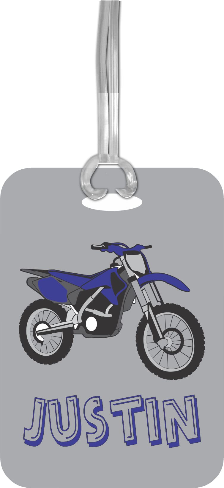 Personalized Motocross Backpack Name Tag - Custom Sports Gifts for Teen Boys - Team Travel Accessory for Luggage & Suitcases - Perfect for School, Camp & Motocross Events
