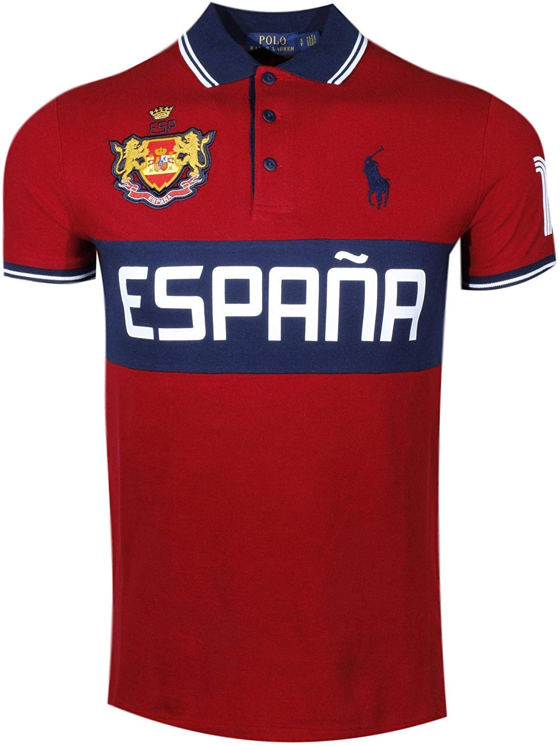 Ralph Lauren Men's Custom Slim Fit Country Polo Shirt - Spring 2019 Collection, Medium, Spain Red | Casual Wear, Office Attire & Weekend Outfits