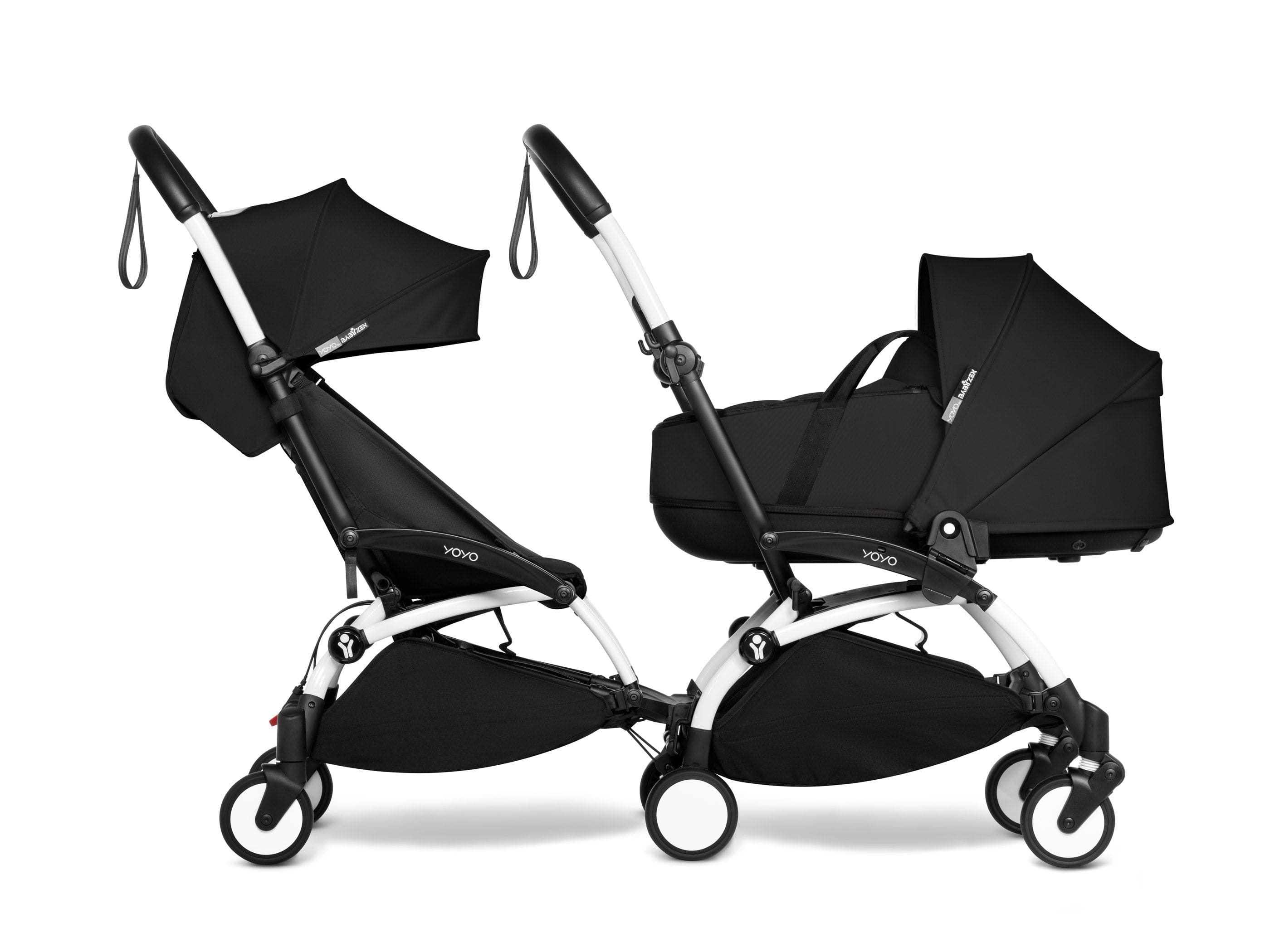 Stokke YOYO 3 Double Stroller with Bassinet & Toddler Seat - Lightweight Compact Travel Stroller for Twins or Siblings (Ages 0-4) | Perfect for City Walks, Air Travel & Everyday Use