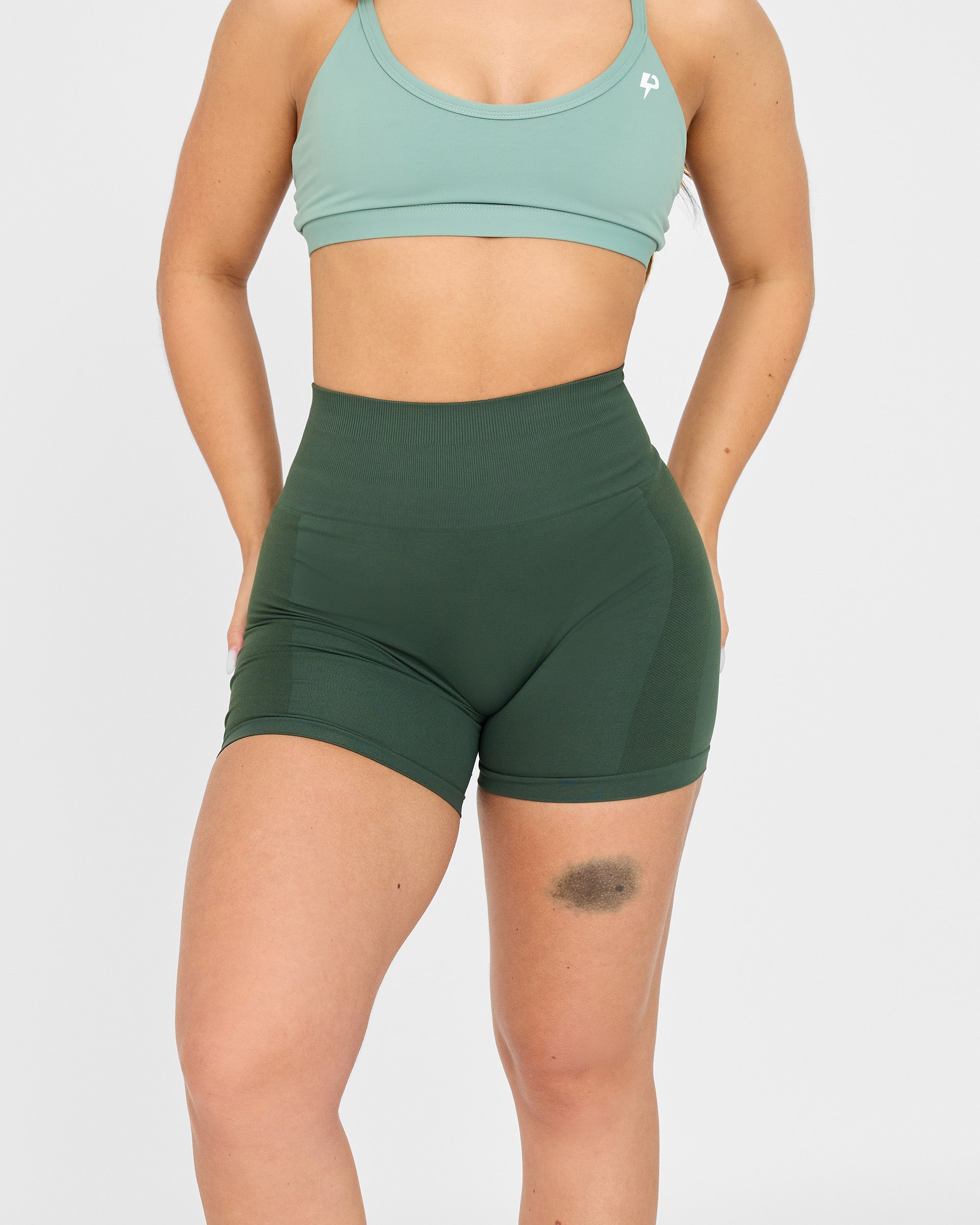 Evolve Seamless Shorts for Women - High Waist Yoga Shorts with Pockets, Workout Running Gym Shorts - Perfect for Yoga, Running, Gym & Lounge Wear