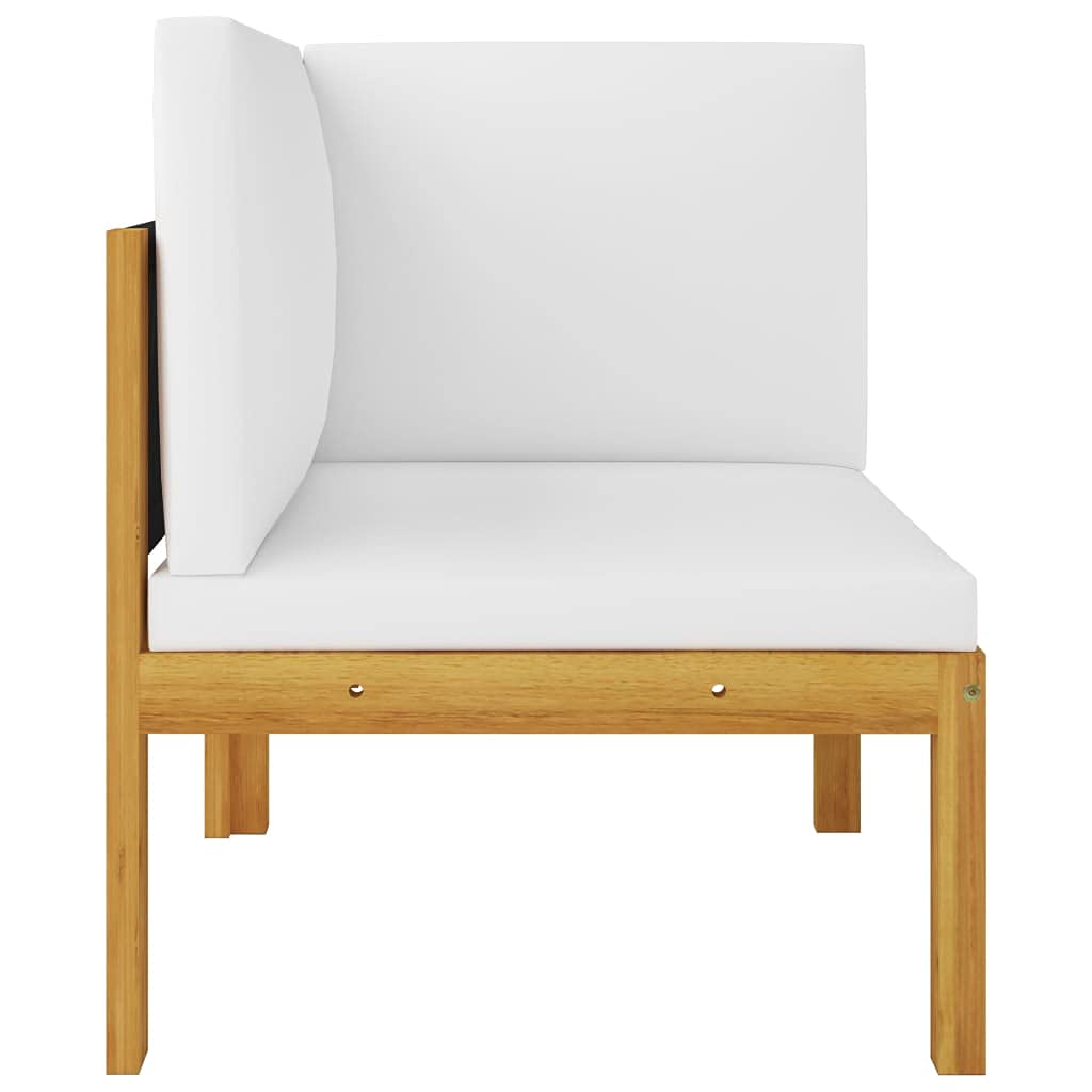 2-Seater Patio Bench with Cushions - Solid Acacia Wood Outdoor Furniture for Garden, Deck, Porch & Backyard Relaxation
