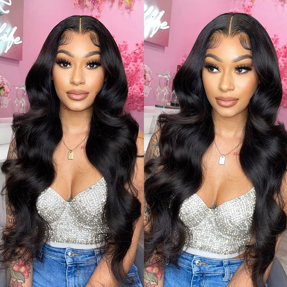 100% Brazilian Virgin Human Hair Bundles with Lace Closure - Body Wave Weave (16