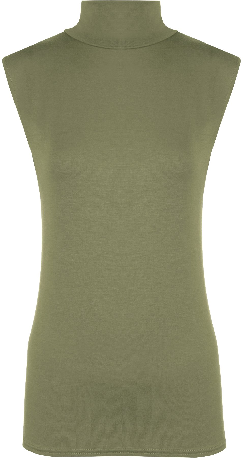WearAll Women's Plus Size Plain Sleeveless Turtle Neck Top - Sizes 12-18 | Casual Wear, Office Outfit, Layering Essential