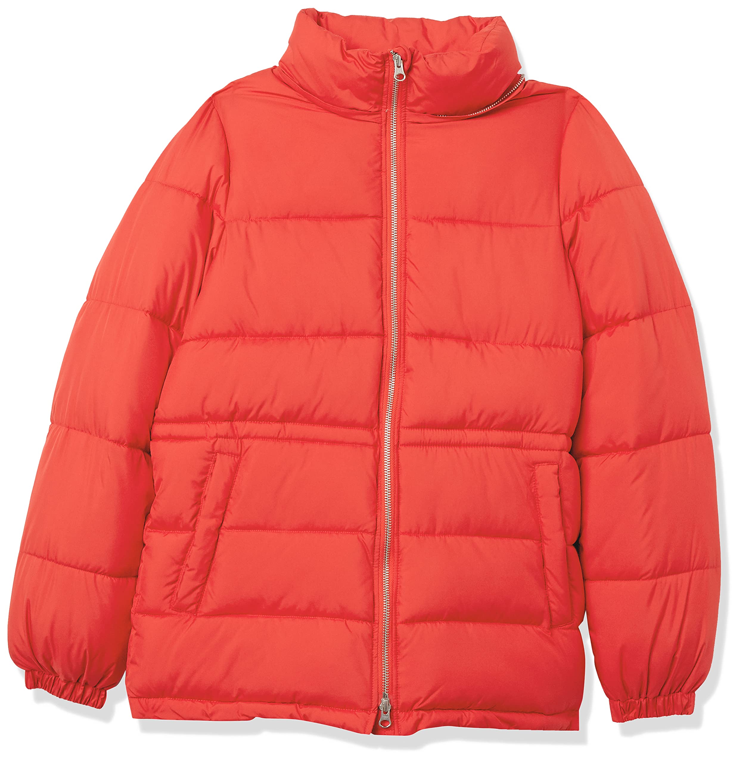 Amazon Essentials Women's Heavyweight Down Jacket with Adjustable Drawstring Waist - Warm Winter Coat for Cold Weather, Outdoor Activities & Daily Commute