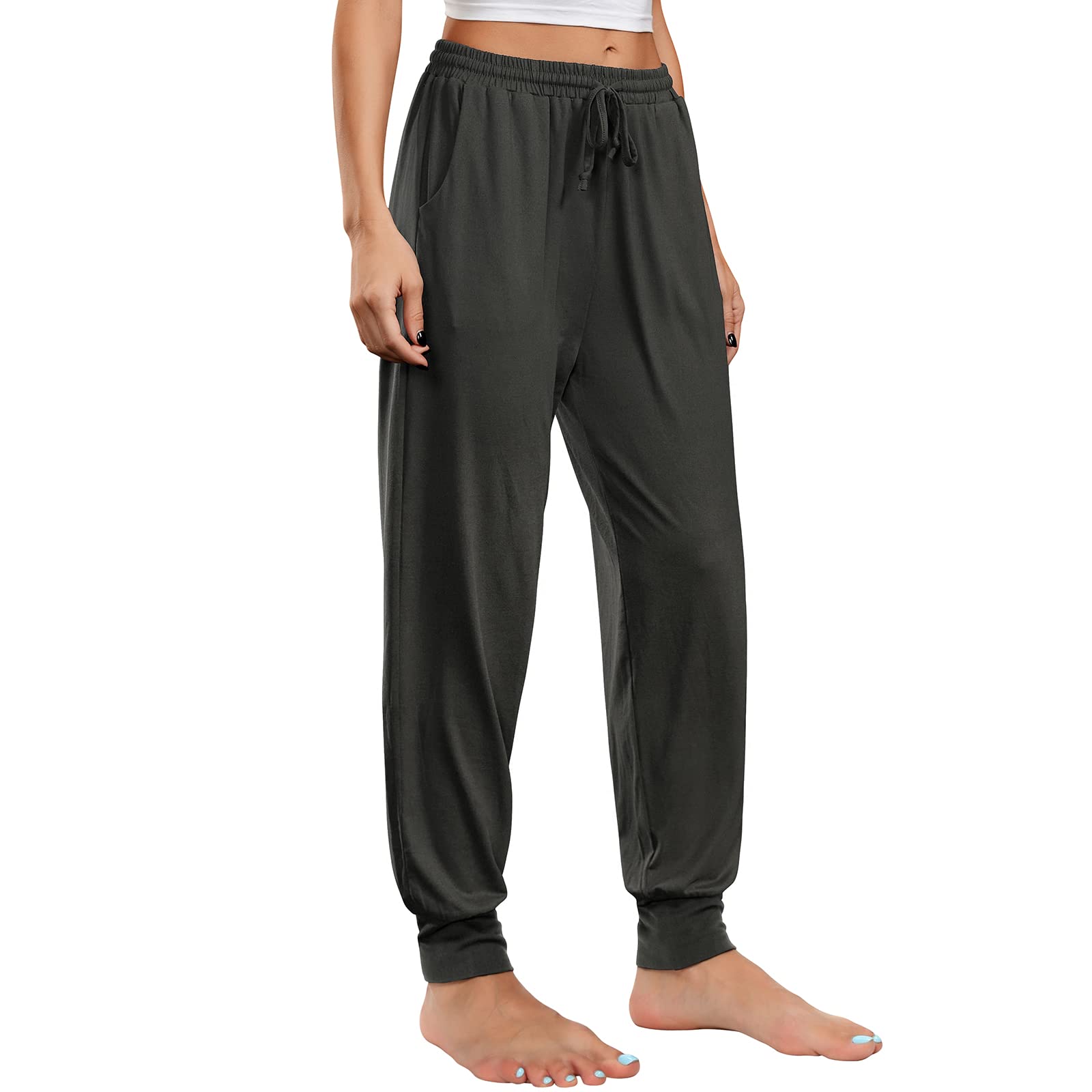 **Annenmy Women's High Waist Yoga Sweatpants - Workout Joggers with Drawstring & Pockets - Comfy Lounge Pants for Yoga, Running, Gym & Casual Wear**