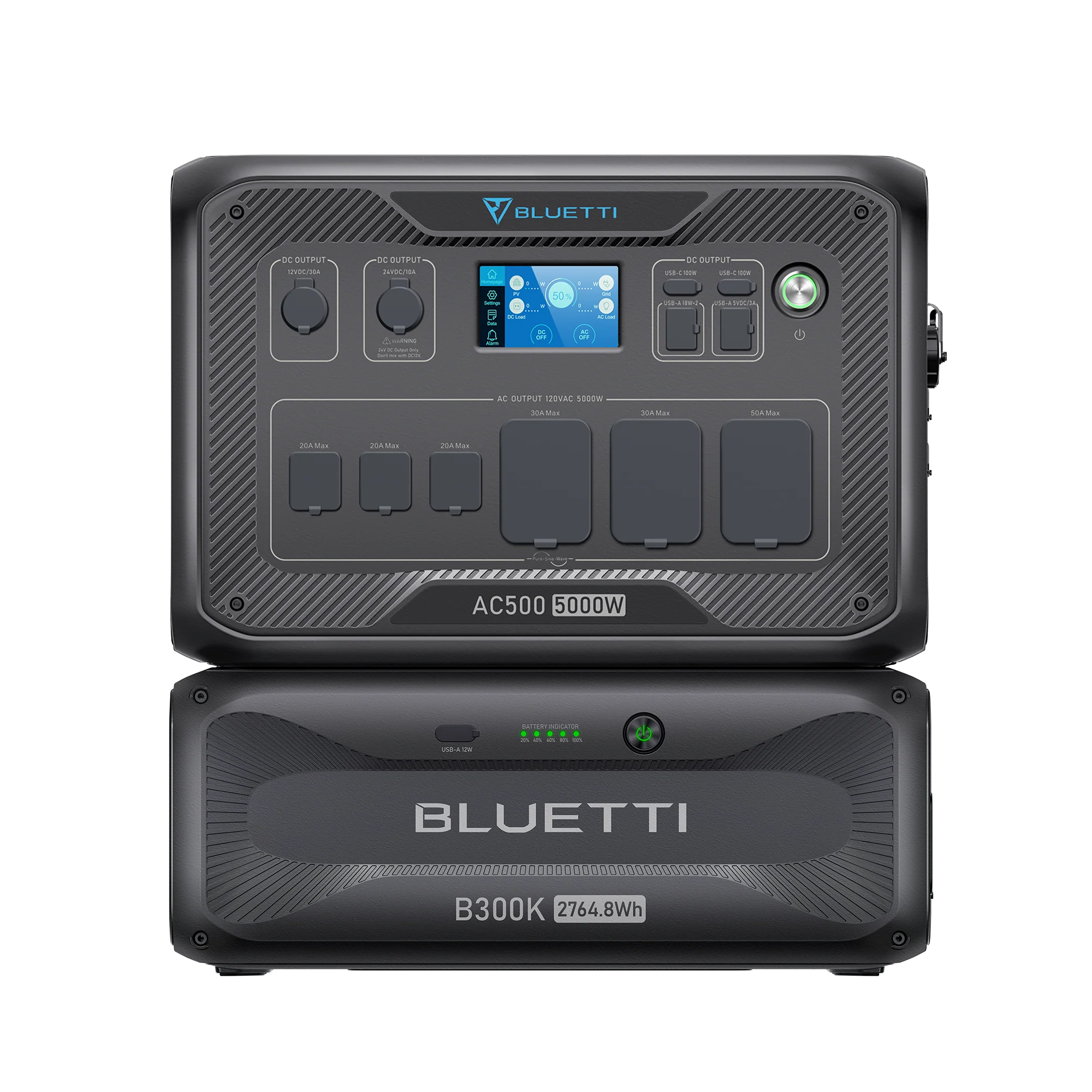 BLUETTI AC500 + B300K Solar Power Station | 5000W 3000Wh Home Battery Backup for Emergency Power, Off-Grid Living & Camping