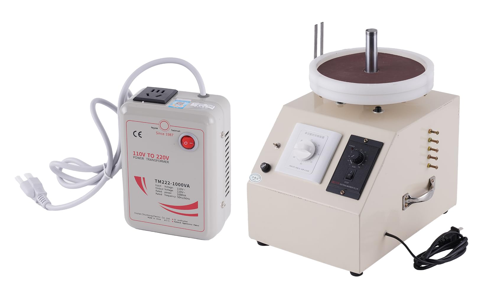 Automatic Wood Bead Polishing Machine - 110V Chaplet Grinder & Rosary Polisher for Jewelry Making, Woodworking & Craft Projects - Perfect for DIY Beads, Necklaces & Wooden Crafts