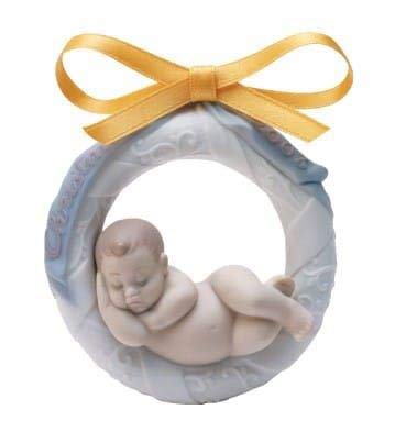 Lladro Baby's First Christmas 2003 Porcelain Ornament - Handcrafted Collectible Holiday Decoration for Tree, Gift, or Keepsake