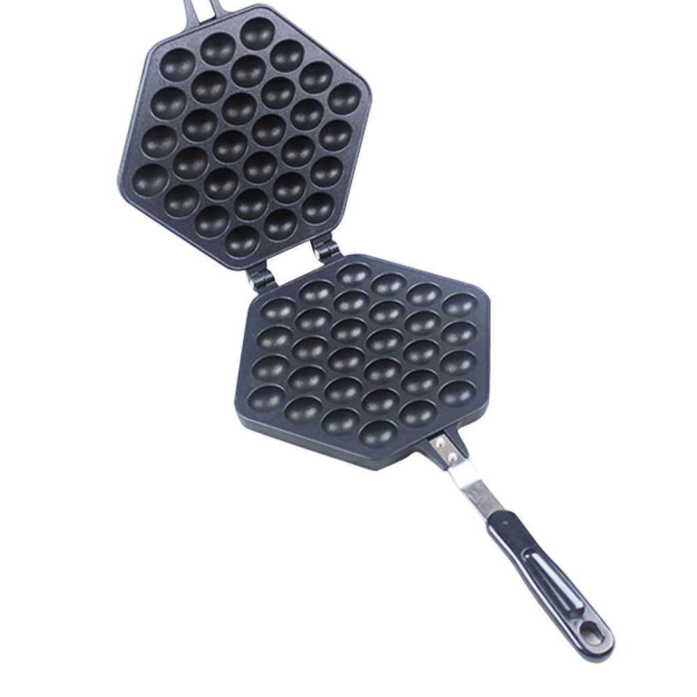 Nonstick Aluminum Alloy Waffle Maker - 30 Hole Egg Bubble Pan for Perfect Egg Waffles & Pancakes | Home Kitchen Baking Tool for Breakfast, Desserts & Party Snacks