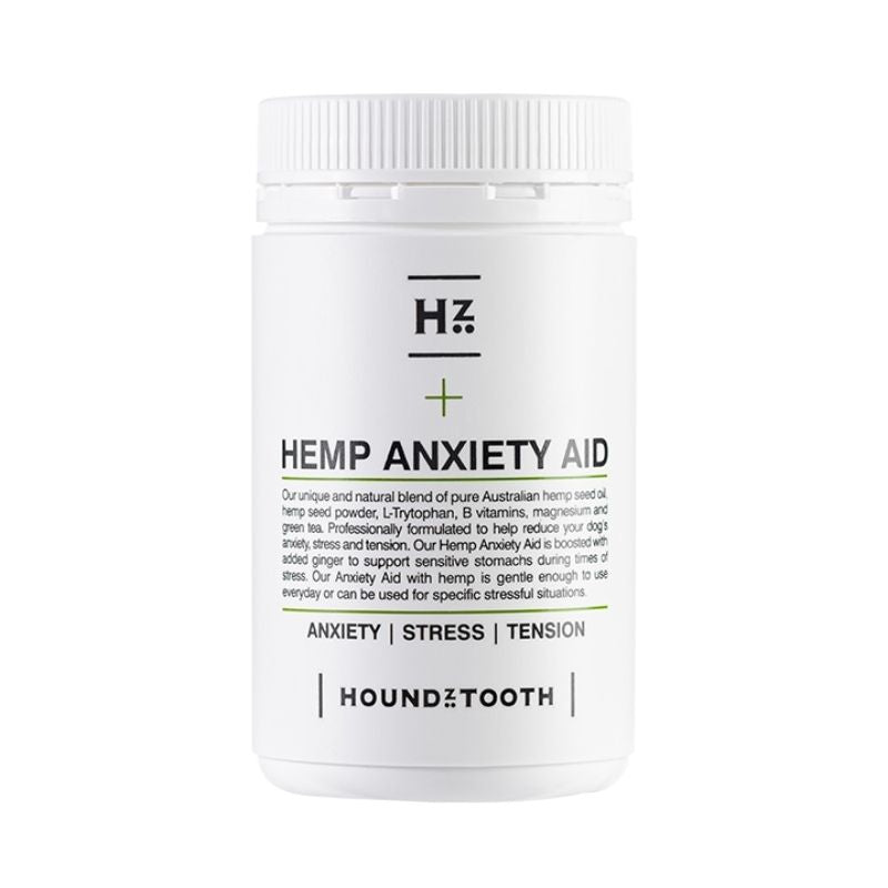 Houndztooth Hemp Oil for Anxiety Relief - Natural Stress & Calm Support Supplement for Relaxation & Sleep - Vegan, Non-GMO, THC-Free - Perfect for Daily Stress Management & Nighttime Relaxation