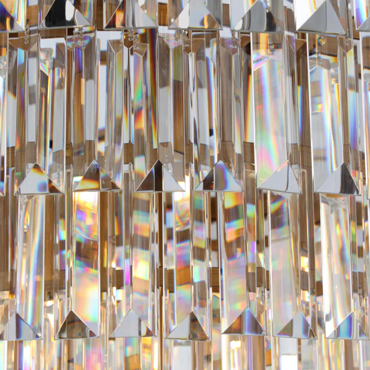 Falria Multi-Tier Clear & Smoke Crystal Round Chandelier - Elegant Ceiling Light Fixture for Dining Room, Living Room, Bedroom, and Wedding Decor