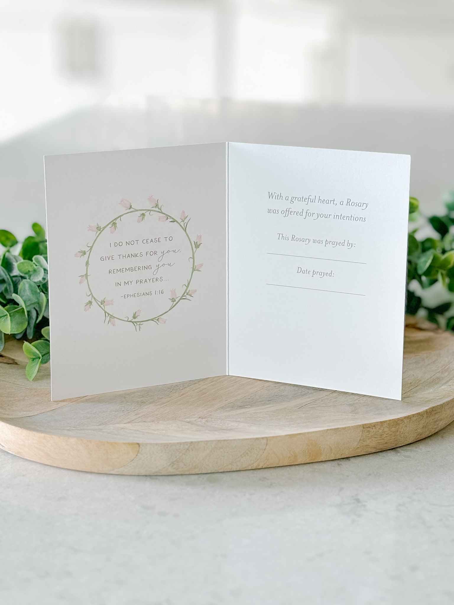 Thank You Rosary Card Set of 4 - Religious Greeting Cards for Catholic Gifts, First Communion, Baptism & Prayer - Perfect for Church Events & Spiritual Occasions