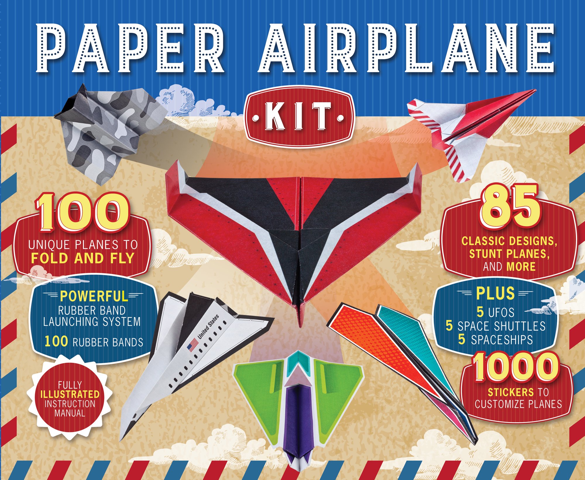 Best Paper Airplane Kit for Kids & Adults - DIY Flying Plane Set with Easy Instructions - Fun STEM Activity for Classroom, Parties & Outdoor Play