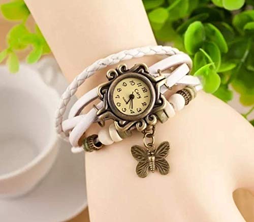 TONSY Analog Butterfly Bracelet Dial Dori Gift Watch for Girls - Stylish Combo Set of 2 - Perfect for Birthday Gifts, Party Favors, and Everyday Fashion Accessories