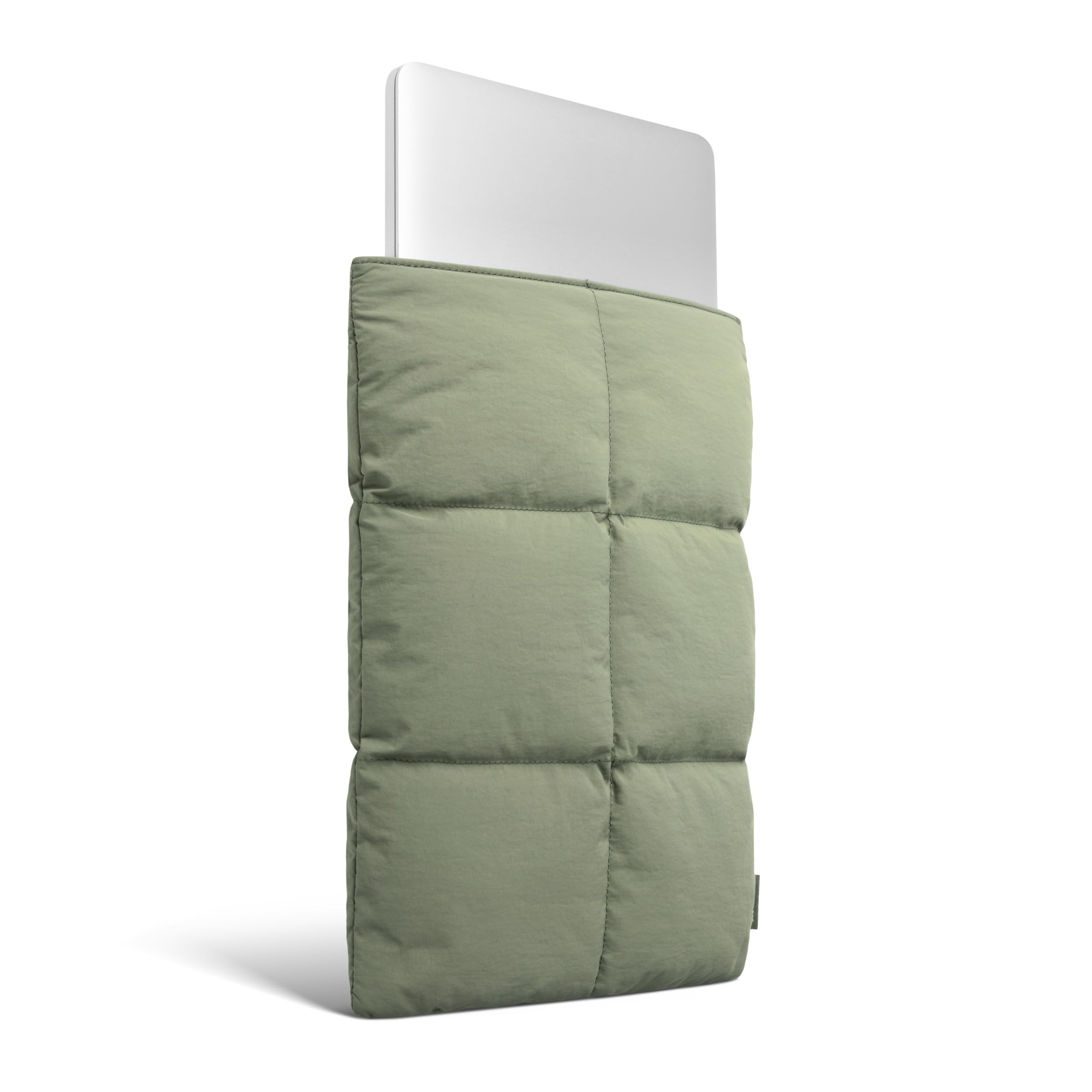 Comfyable Puffy Laptop Sleeve 13-14 Inch | Quilted Puffer Laptop Case for MacBook Air M1/M2/M3/M4 2025 & MacBook Pro M4 Pro/Max | Protective Green Pillow Case | Perfect for Travel, Work & School