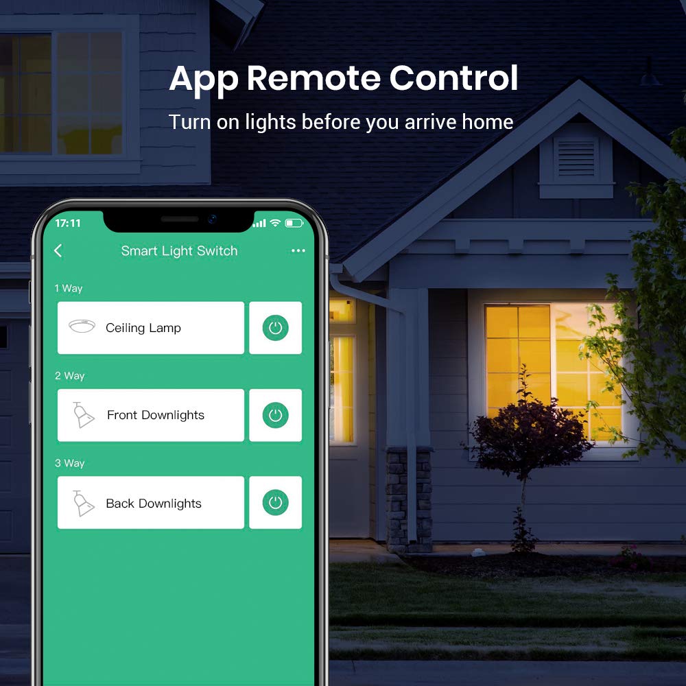 BroadLink Smart Light Switch - No Neutral Wire Required, Single Pole, 3-Gang Touch Timer Switch with App & Voice Control - Works with Alexa, Google Assistant, IFTTT, Siri Shortcuts (Hub Included) - Perfect for Smart Homes, Bedrooms, Living Rooms & Office Automation
