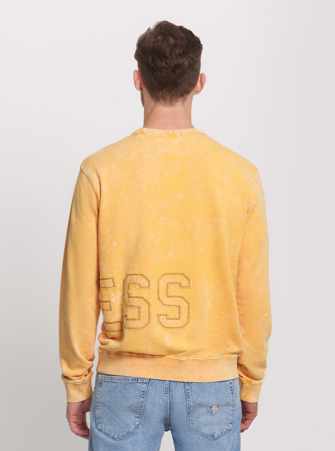 Eco-Friendly Yellow Logo Jumper Sweater - Soft Cotton Pullover for Men & Women | Perfect for Casual Wear, Outdoor Activities & Layering in Fall/Winter