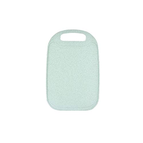 WOCOYO Plastic Cutting Board for Vegetables, Meat & Cheese - Large Non-Slip Kitchen Cutting Board with Grooved Handle & Oil-Free Durable Surface - Perfect for Meal Prep, Slicing, Dicing and Food Presentation (Green)
