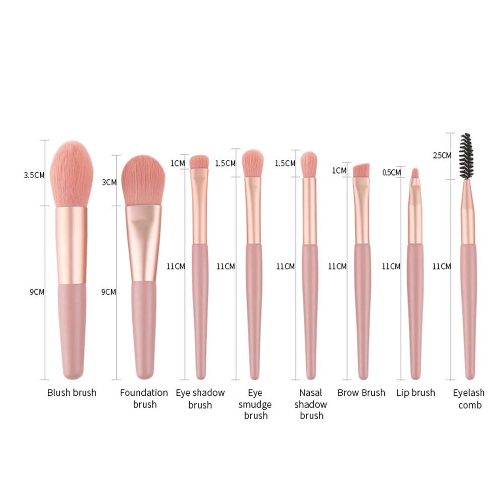 Horoly 8-Piece Professional Makeup Brush Set - Foundation, Blending & Cosmetic Brushes Kit for Flawless Makeup Application - Perfect for Daily Use, Travel & Professional Makeup Artists