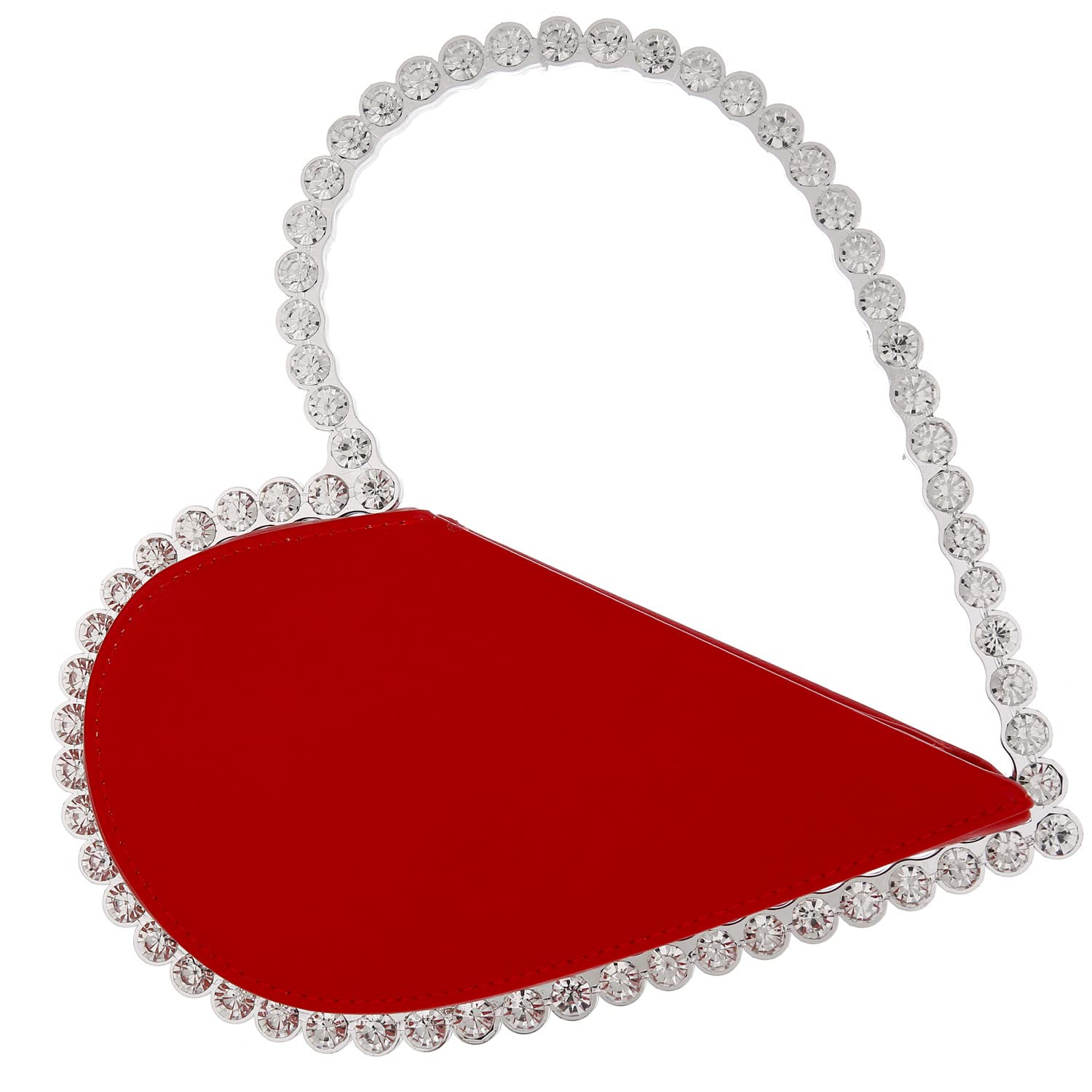 Sparkling Rhinestone Heart Evening Clutch Bag for Women - Elegant Wedding Party Purse with Diamond Accents | Perfect for Prom, Cocktail Events & Special Occasions