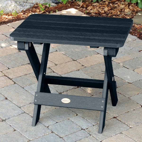 Portable Outdoor Folding Adirondack Side Table - Lightweight Patio Furniture for Camping, Beach, Garden & Poolside Use