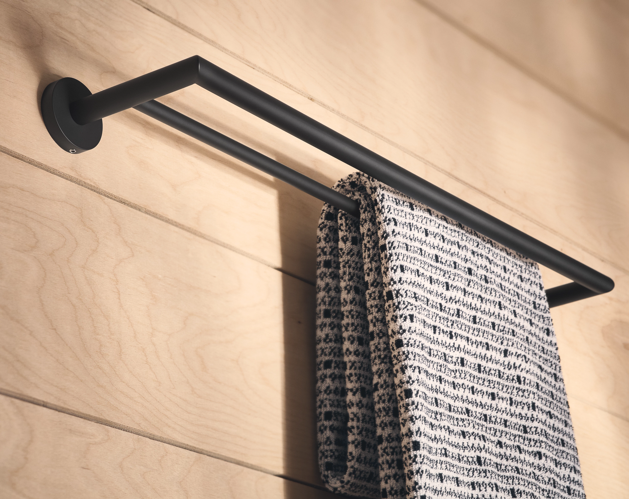 Arlys Double Towel Bar - Stainless Steel Bathroom Towel Holder for Hand & Bath Towels - Perfect for Bathroom, Spa, or Gym Organization