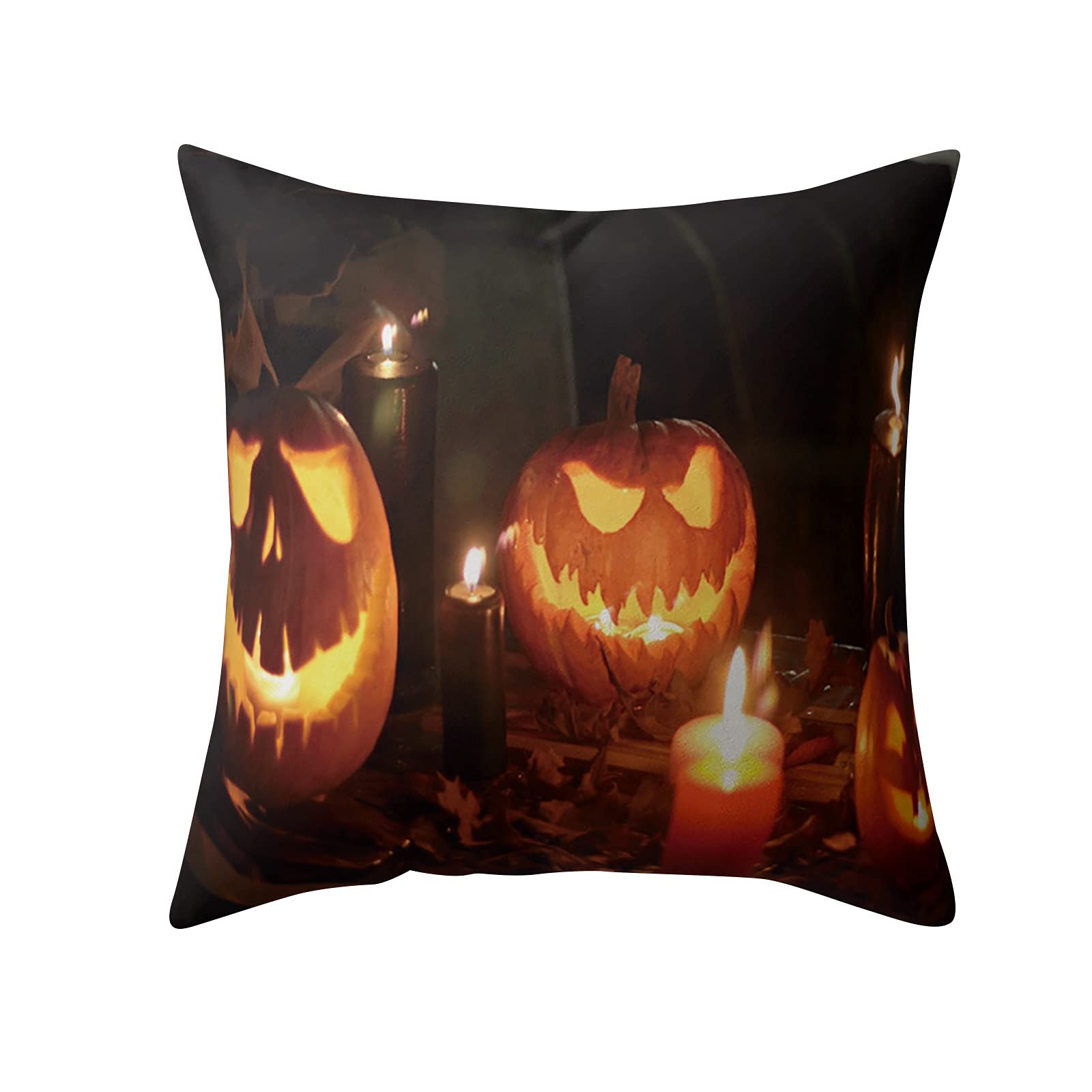 Halloween HugA Pillowcase - Cozy Knit Sweater Pillow Covers for Living Room, Bedside, and Seasonal Home Decor | Perfect for Halloween, Fall, and Christmas Decorations