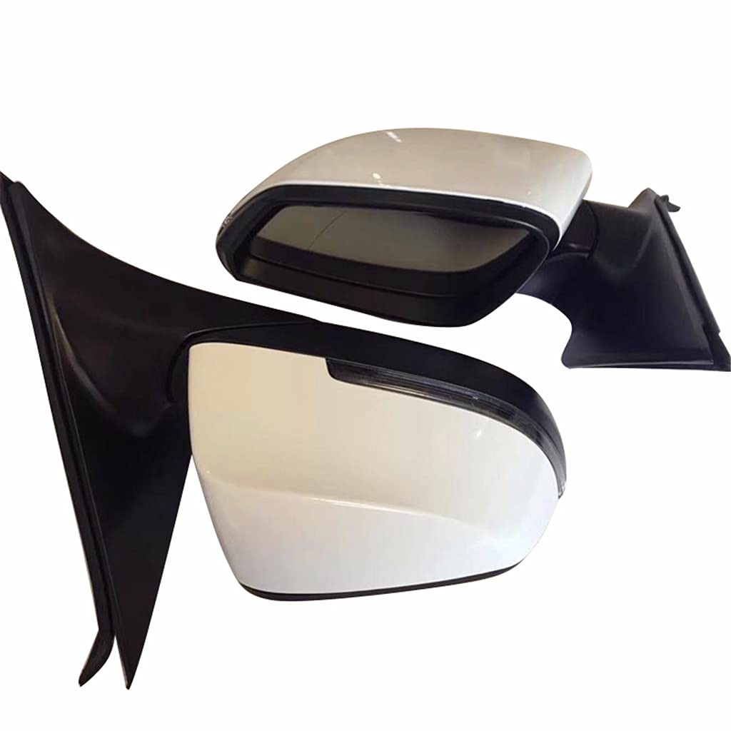 CAMIL F10 Side Mirror Replacement Set - Compatible with BMW 5 Series 520i 525i 528i 530i 535i (2014-2017) - White Medium Size - Perfect for Parking Safety & Blind Spot Visibility
