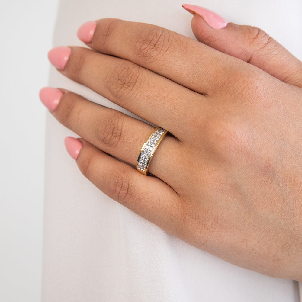 18ct Yellow Gold 'Yasmine' Diamond Ring - 0.75 Carats, Elegant Wedding Band, Anniversary Gift for Her, Perfect for Engagement & Special Occasions
