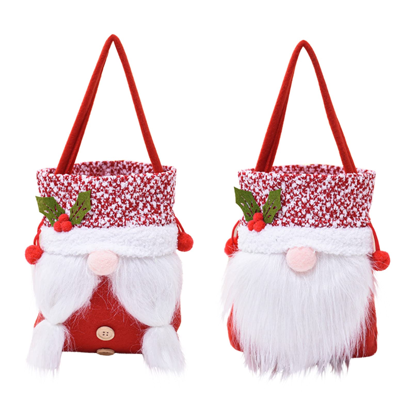 Vintage Apple Print Christmas Gift Bags for Candy, Storage & Organization - Perfect for Holiday Decor, Faceless Kids Party Favors & Seasonal Home Storage