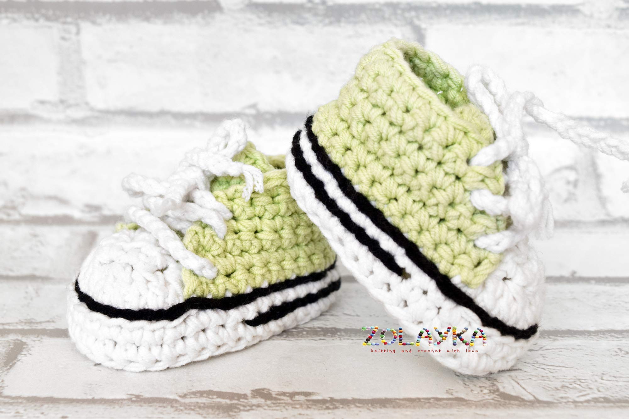 Soft Crochet Baby Sneakers for Boys & Girls 0-12 Months - Handmade Unisex Infant Shoes for First Steps, Photo Shoots & Special Occasions