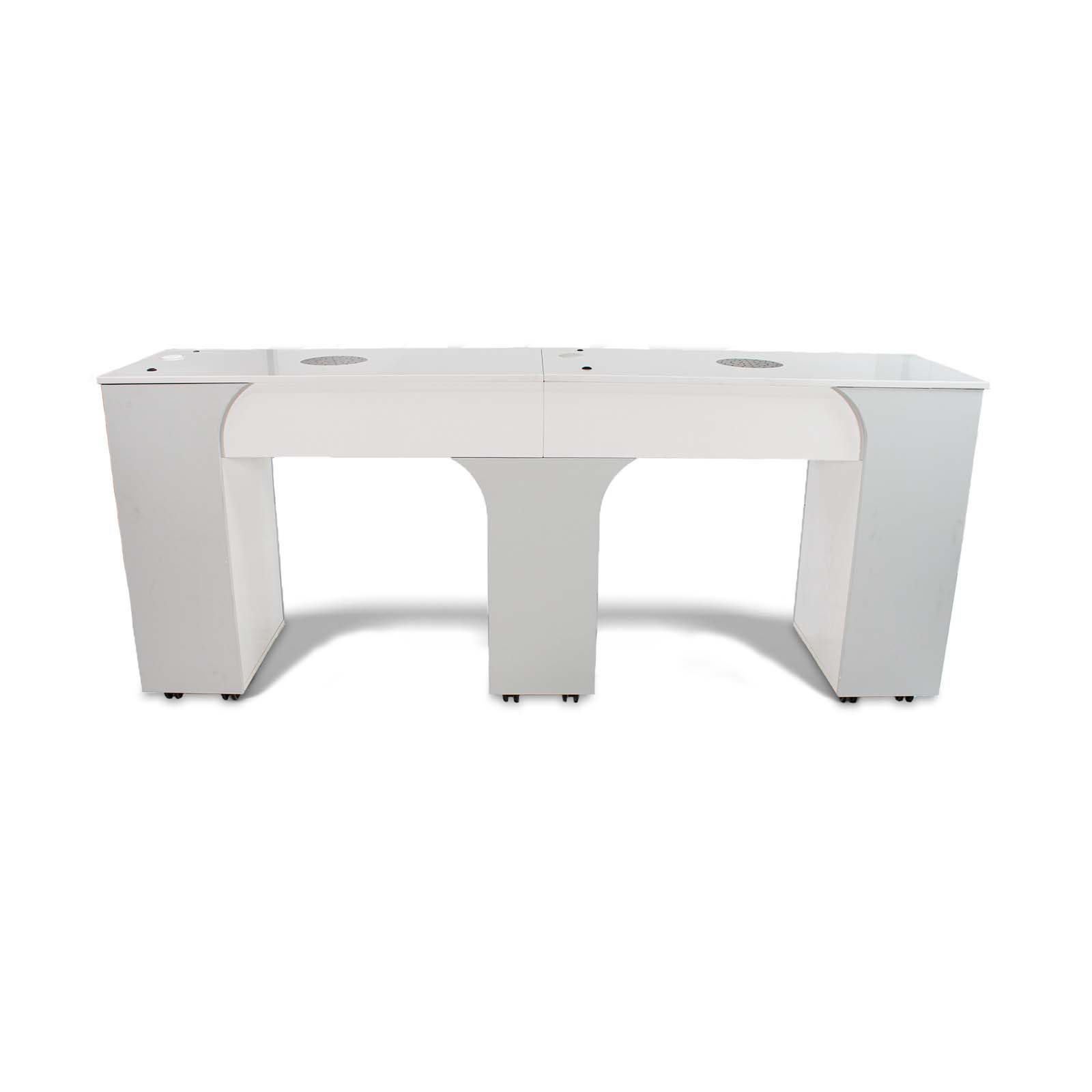 Professional Milan Manicure Nail Table with Double Storage - Perfect for Salon, Spa & Home Nail Care Stations