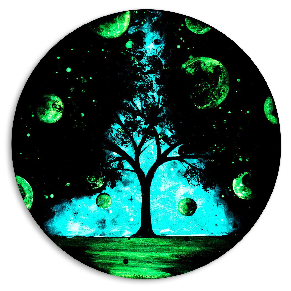 Original Blue Planet Artwork - Handmade Wall Decor for Home & Office - Perfect for Living Room, Bedroom, or Gift Giving
