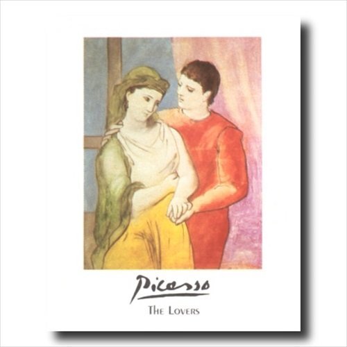 Picasso The Lovers Wall Art Print - 16x20 Inches Famous Cubist Painting Reproduction for Home Decor & Office Wall Art