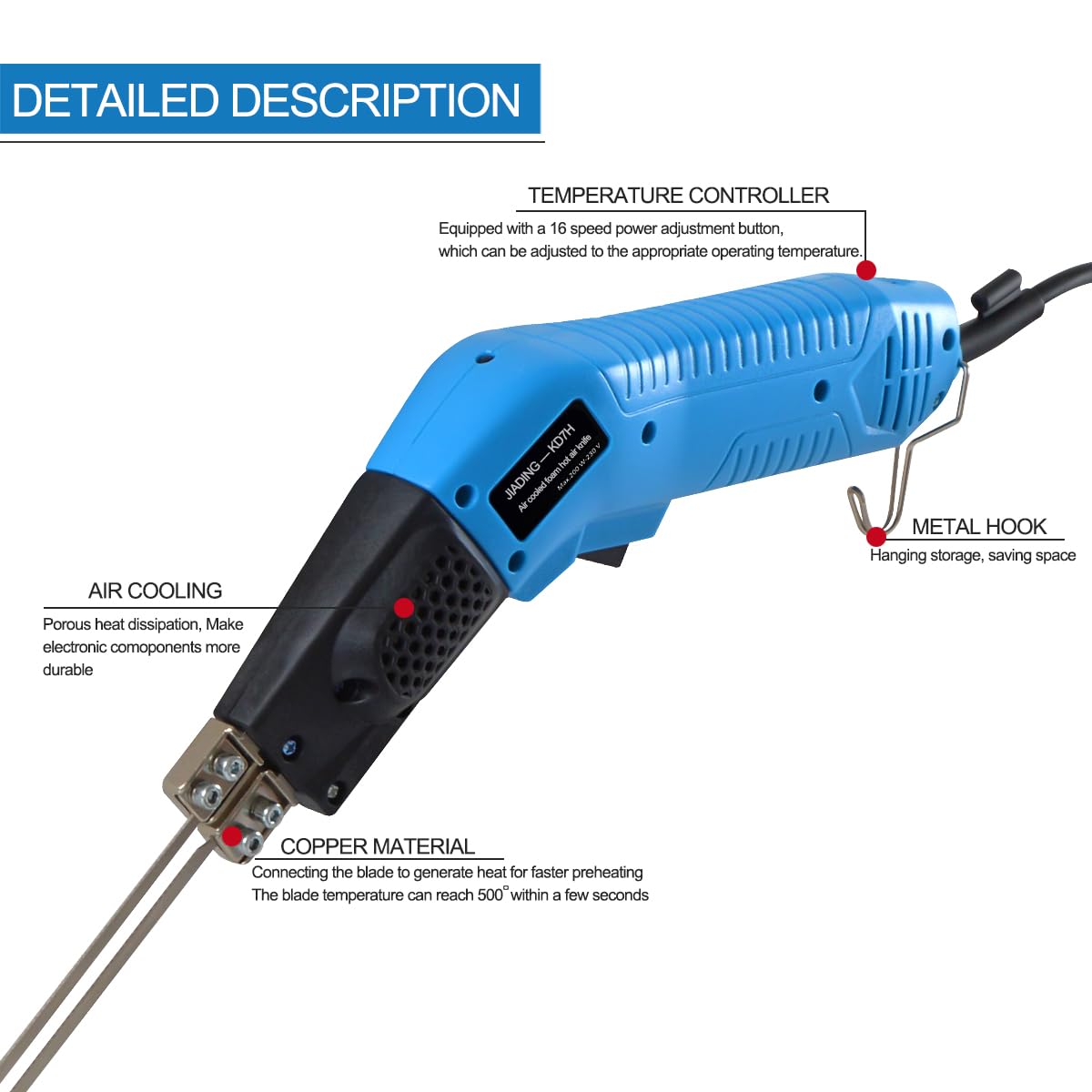 200W Electric Hot Knife Foam Cutter Tool - Styrofoam & Foam Board Cutting with Hot Wire - Perfect for DIY Crafts, Model Making, Home Insulation Projects and Packaging Design
