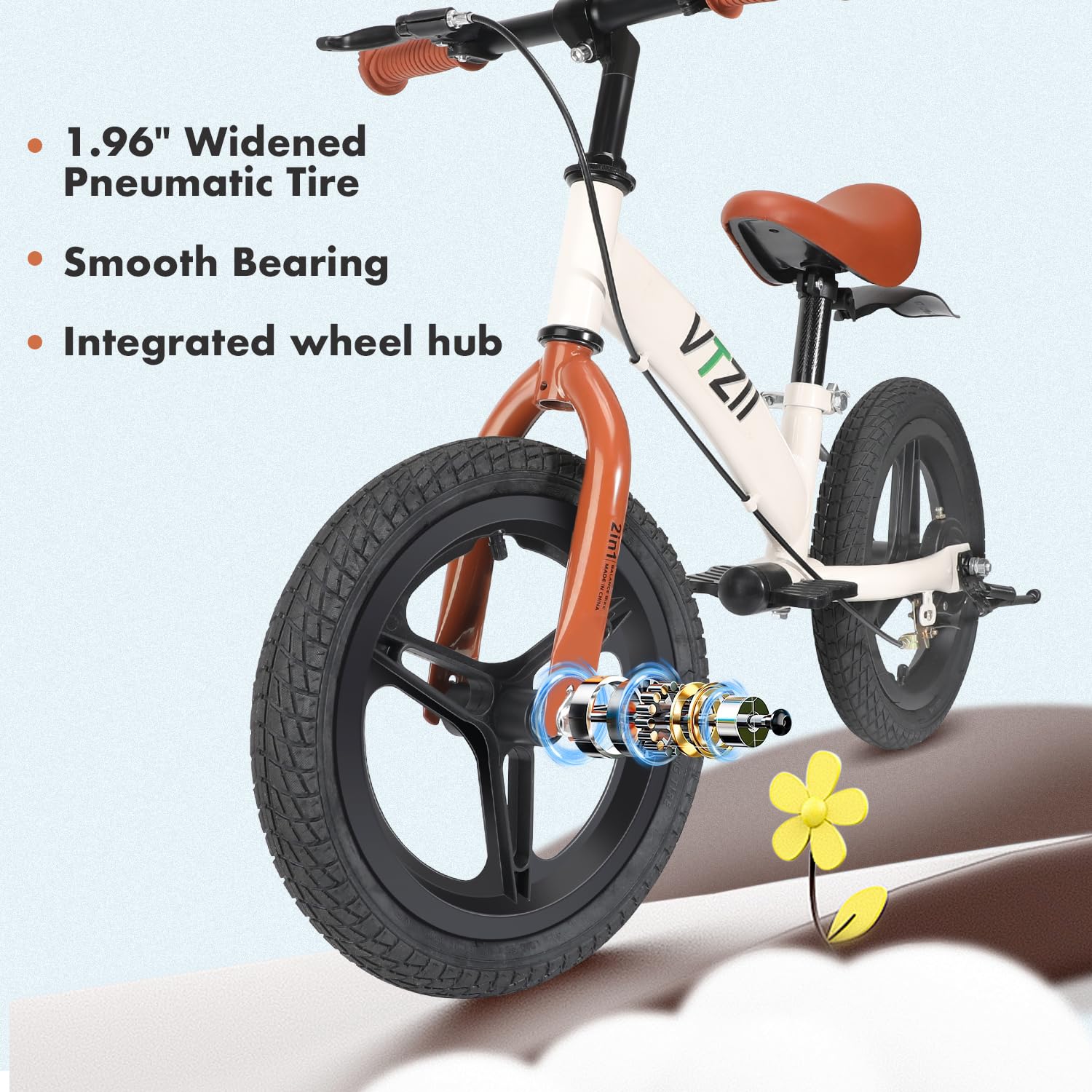 **2 in 1 Balance Bike with Pedals & Training Wheels - 12/14/16 Inch Kids Bike for Ages 2-7 - Adjustable Seat, Kickstand & Pneumatic Tires - Perfect for Toddler Learning & Outdoor Play**