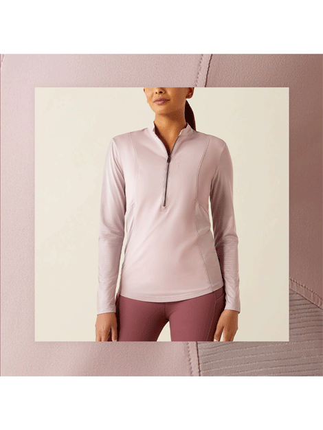 Ariat Breathe 1/4 Zip Long Sleeve Baselayer Shirt - Moisture Wicking Performance Top for Men & Women - Perfect for Hiking, Running & Outdoor Activities