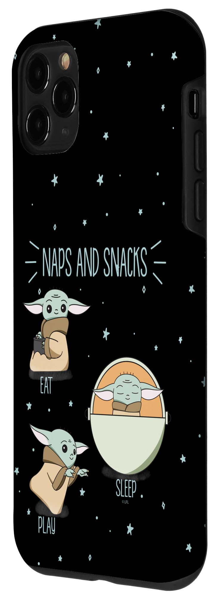 Star Wars The Mandalorian The Child iPhone 11 Pro Case - Cute Baby Yoda Snack & Nap Design - Perfect for Disney Fans, Gift Giving & Everyday Protection