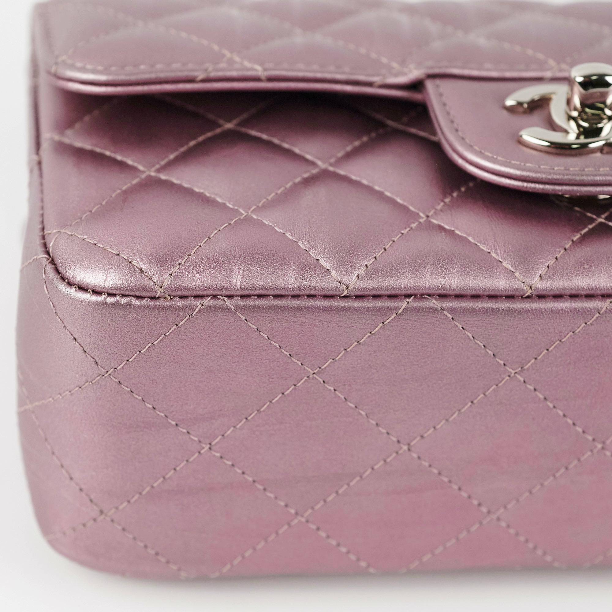 Chanel Mini Rectangular Iridescent Purple Crossbody Bag - Luxury Designer Handbag for Women | Perfect for Evening Parties, Date Nights & Special Occasions