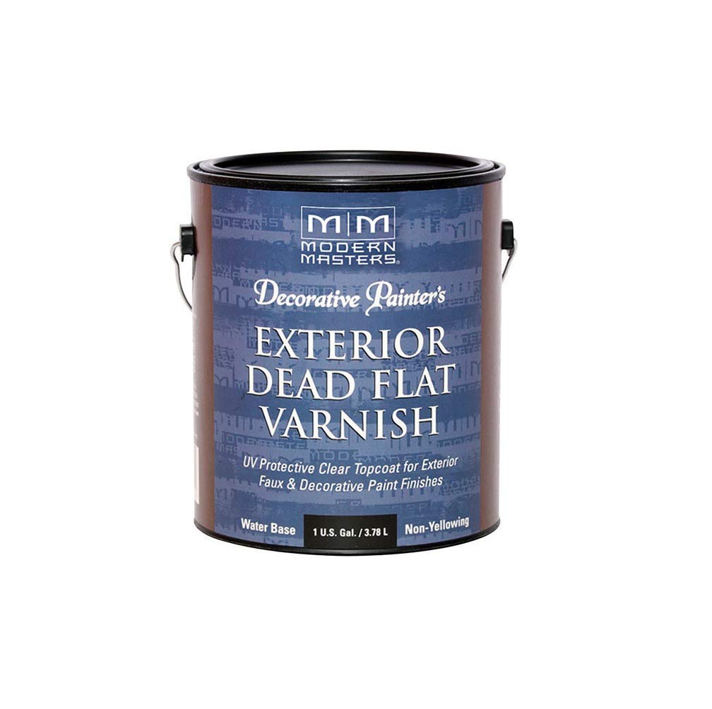 Modern Masters DP612-GAL Exterior Dead Flat Varnish, 1 Gallon - High-Performance Matte Finish for Outdoor Wood Protection - Perfect for Decks, Fences & Exterior Furniture