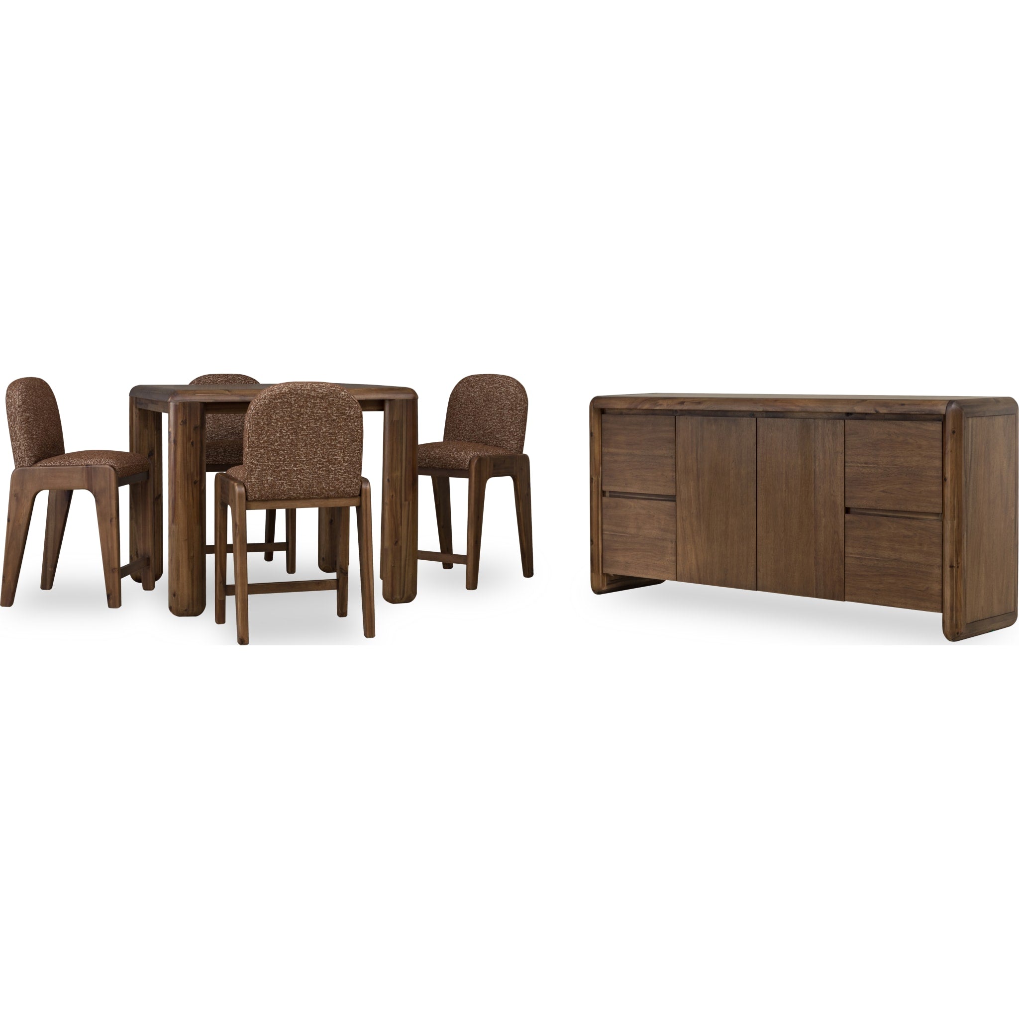 Xolani Chenille Upholstered Dining Chair - Soft Velvet Fabric in Chinchilla & Impala Colors - Perfect for Modern Dining Room, Kitchen, or Home Office Seating