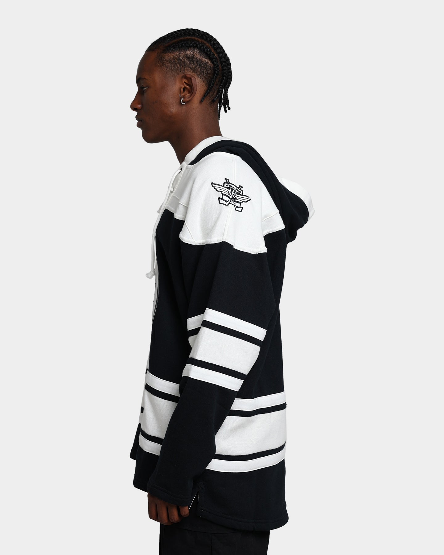 47 Brand Winnipeg Jets Superior Lacer Hoodie - Jet Black NHL Hockey Fan Apparel for Men & Women - Perfect for Game Day & Outdoor Activities