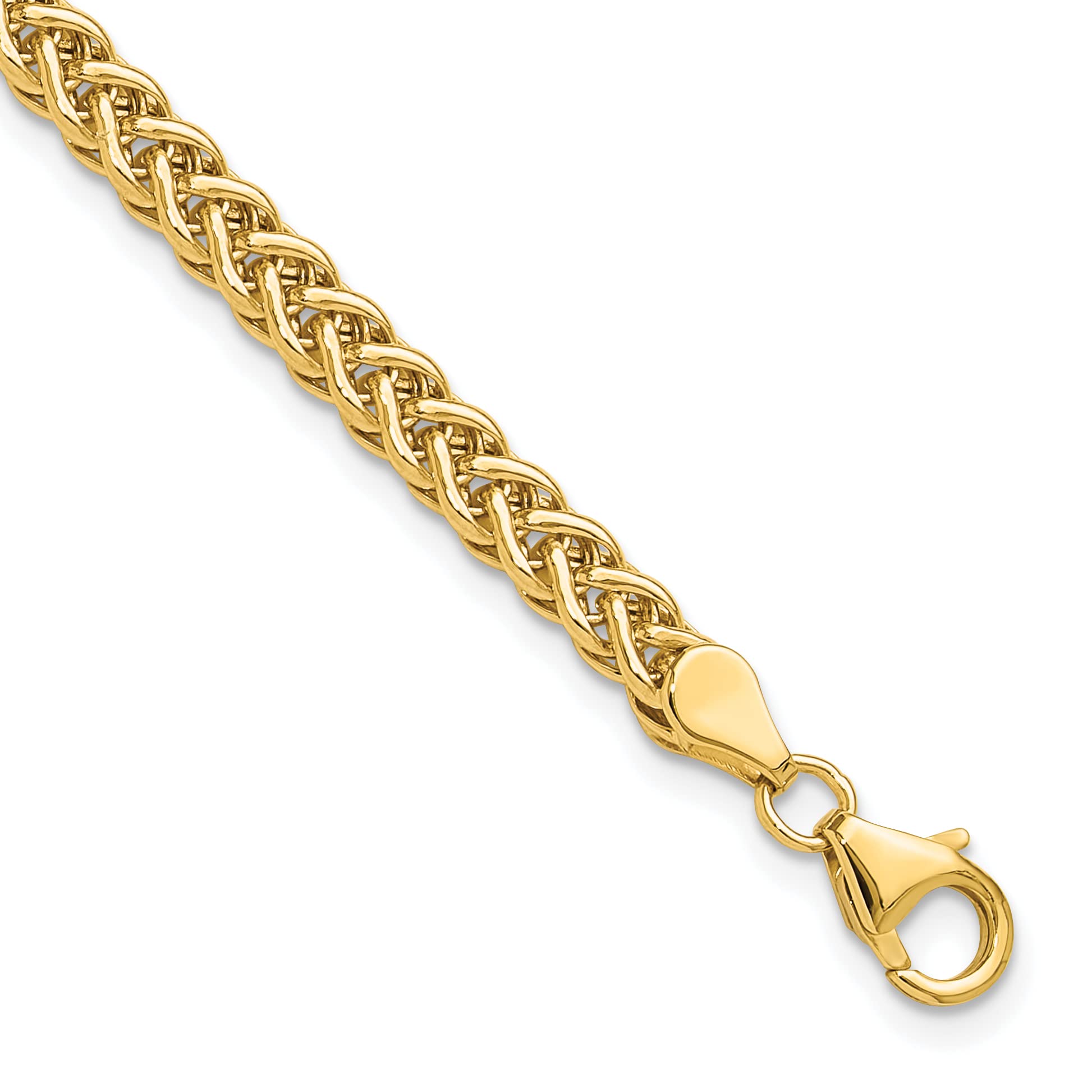 14k Yellow Gold Polished Fancy Link Necklace & Bracelet Set - Italian Made Jewelry for Women - Perfect for Weddings, Anniversaries & Special Occasions