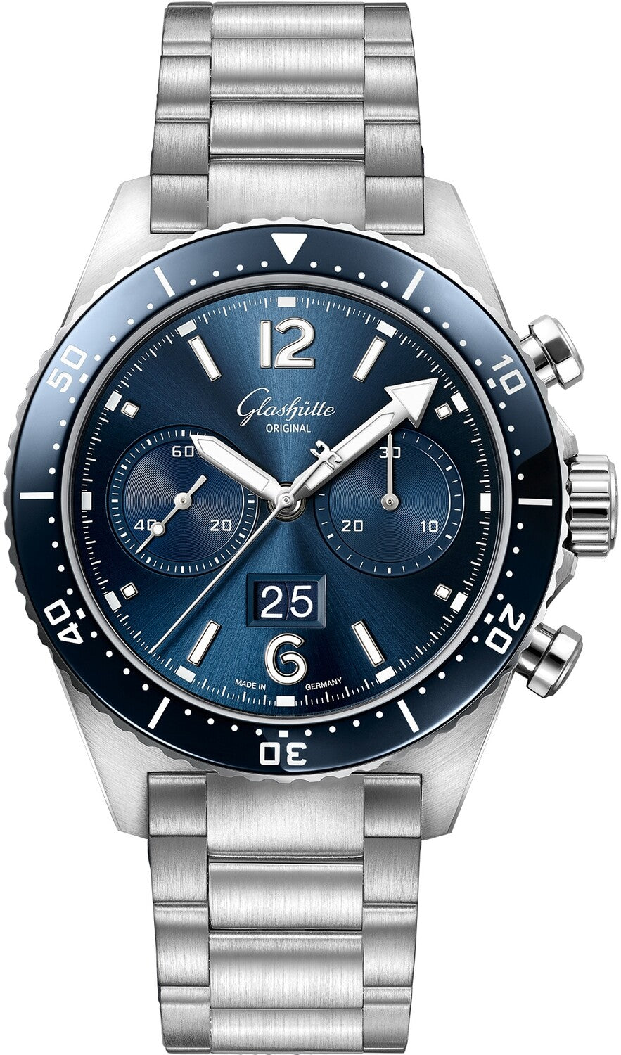Glashutte Original Spezialist SeaQ Chronograph Stainless Steel Men's Diver Watch - Luxury Waterproof Timepiece for Professional Diving & Everyday Wear