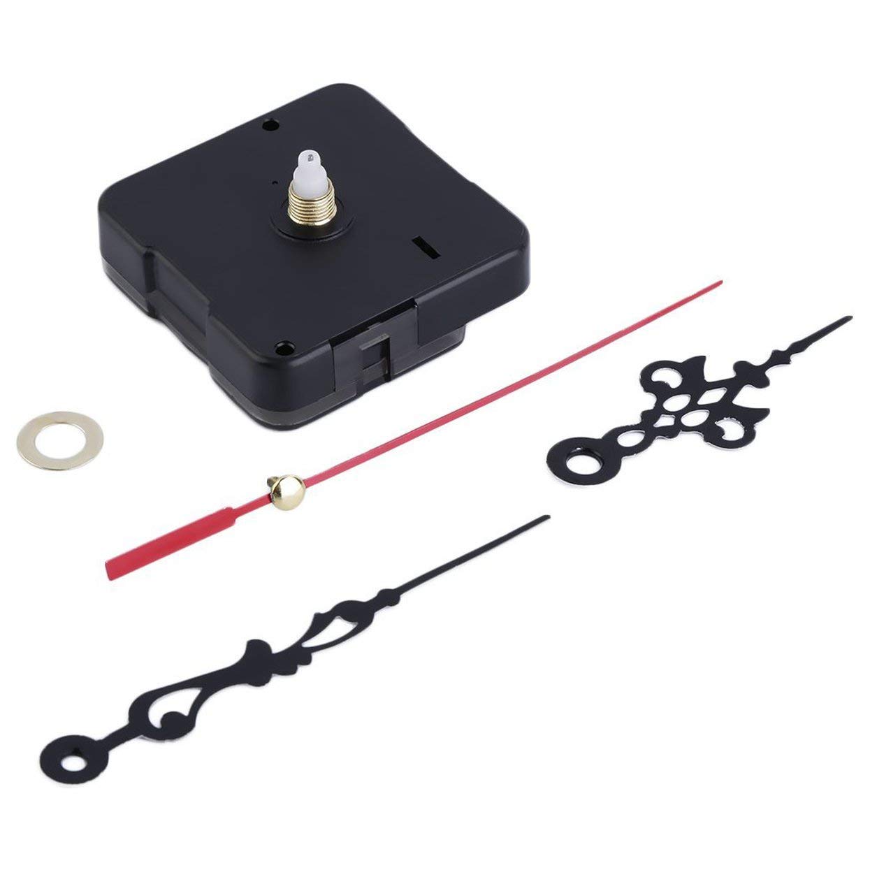 Detectorcatty Professional Silent Quartz Clock Movement Mechanism - DIY Repair & Replacement Tool Kit (Black) | Perfect for Clock Repair, Home DIY Projects, and Crafting