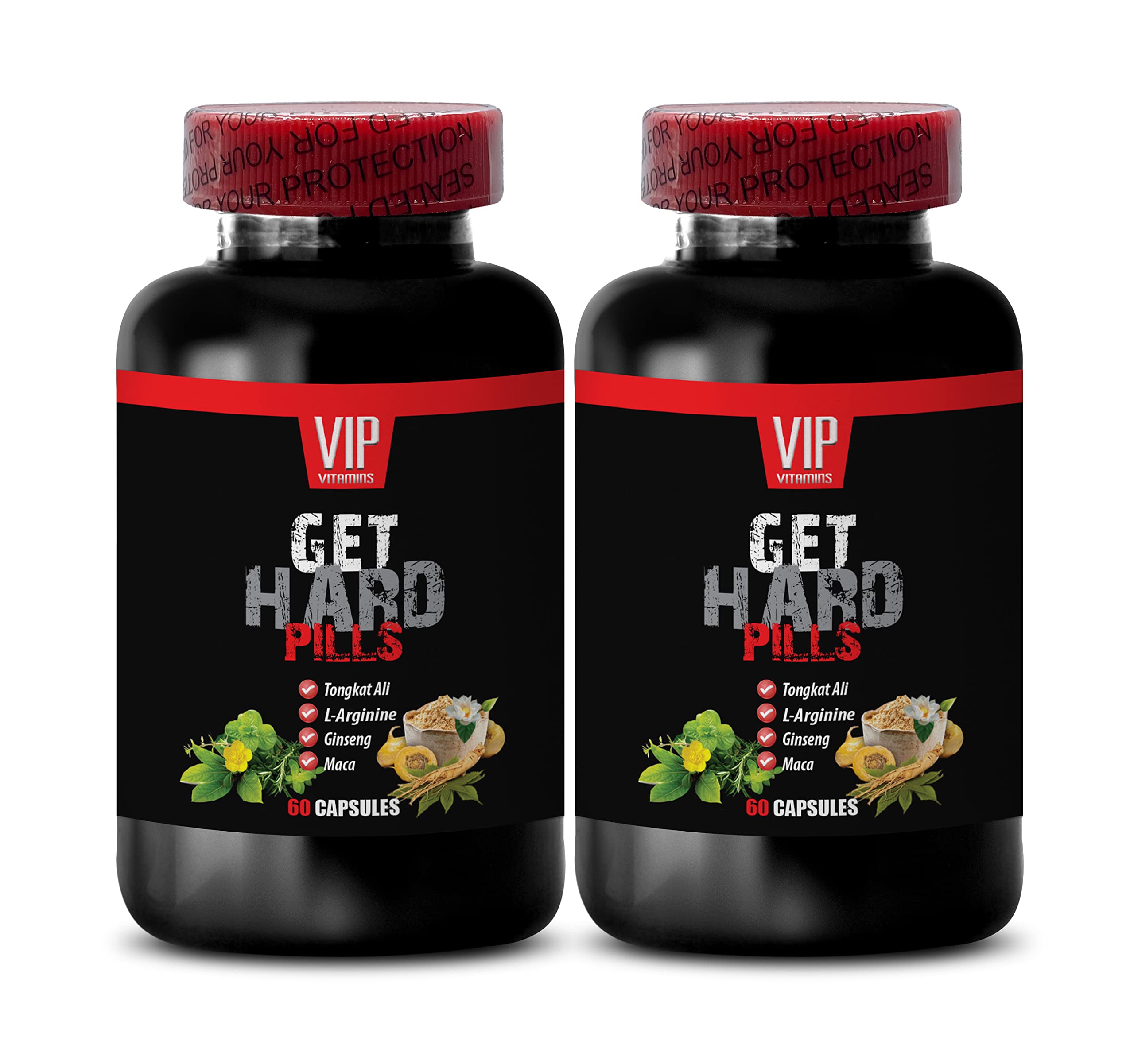 Premium Maca Arginine Tribulus Complex - Natural Hard Pills with L-Arginine & Tongkat Ali - 2 Bottles (120 Capsules) - Boost Stamina & Performance for Men - Perfect for Gym, Workout & Intimate Moments