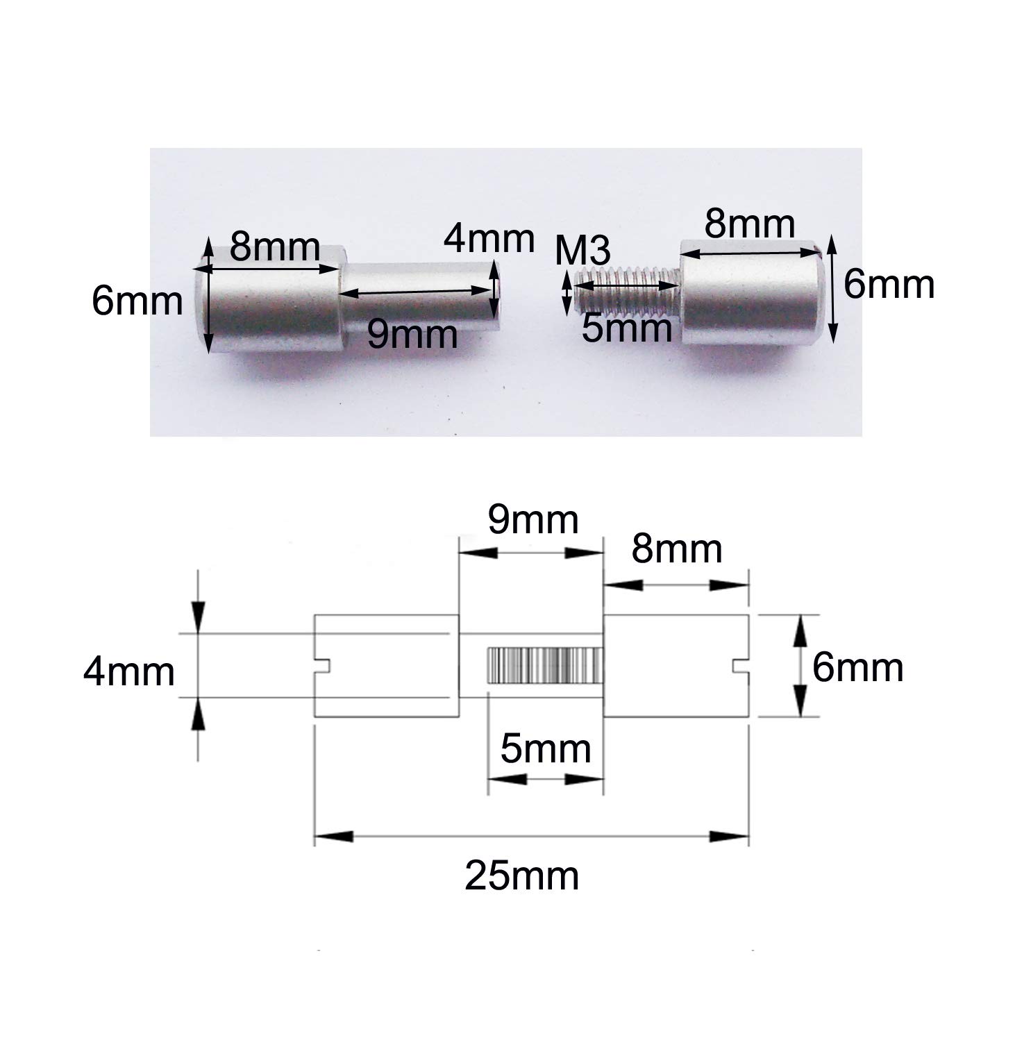 Premium Stainless Steel Corby Bolts & Fasteners - 25mm Pivot Pin Screws for EDC Knives, DIY Knife Handle Studs & Rivets (Pack of 10) - Perfect for Knife Making, Repair & Tactical Gear Customization