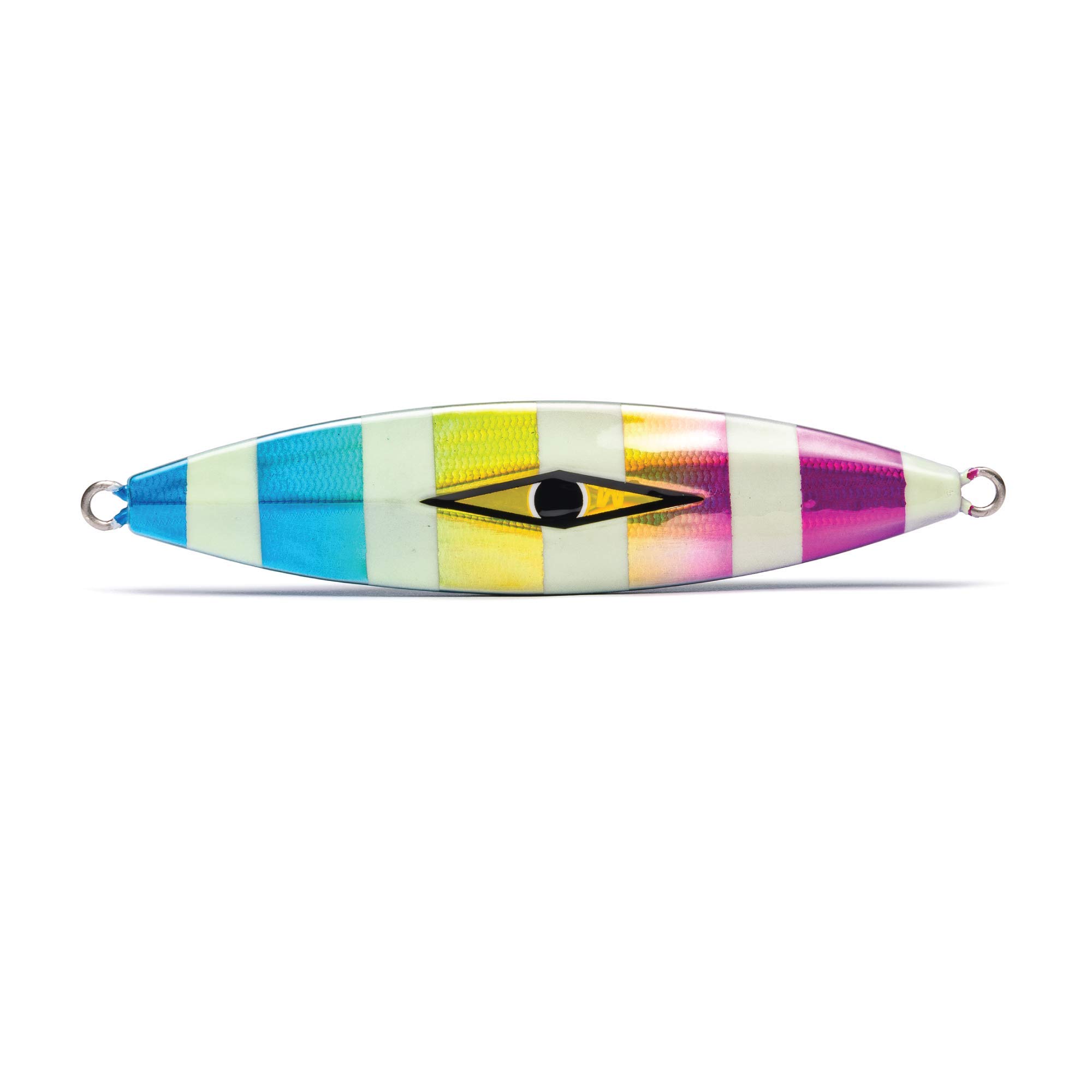 Mustad Staggerbod Slow Fall Jig - Rainbow Color - 150g/5.3Oz Fishing Lure for Bass, Walleye & Panfish - Perfect for Deep Water & Vertical Jigging